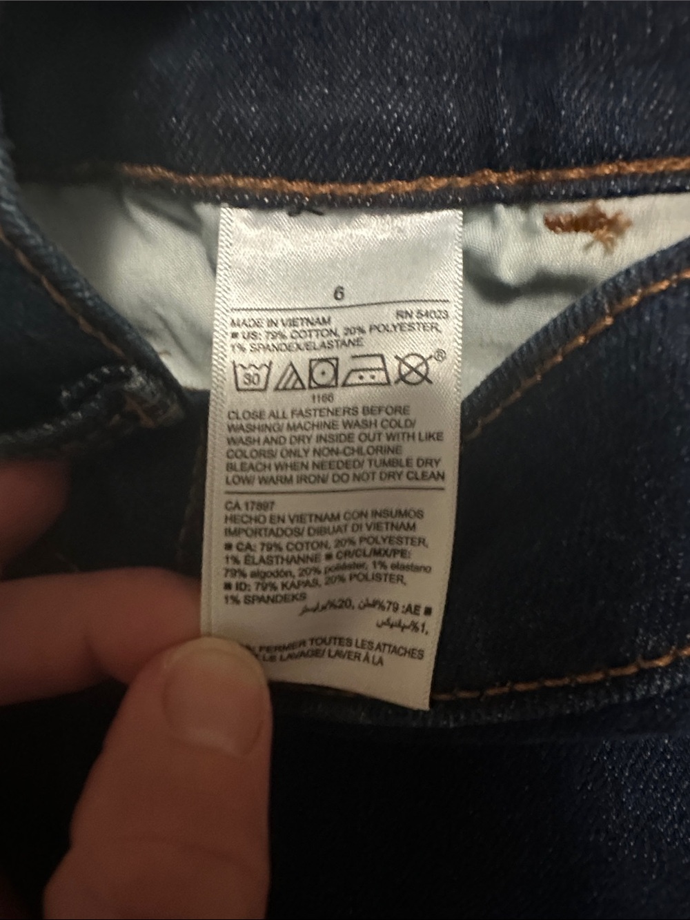 Old Navy Dark Blue Cuffed Denim Shorts - Picture 5 of 5